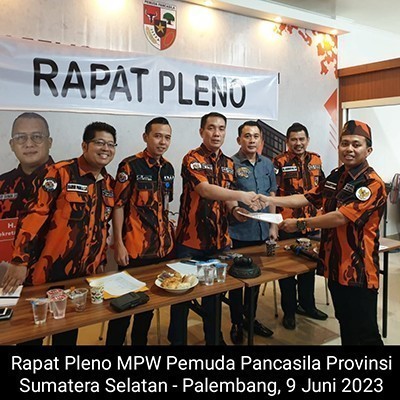 Hasil Rapat pleno MPW Pemuda Pancasila Sumatera Selatan di Palembang