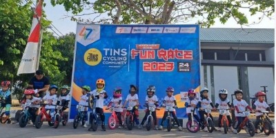 Tins Cycling Community PT Timah Tbk Gelar Balance Bike Fun Race 2023, Begini Keseruan Anak-Anak Balap Sepeda