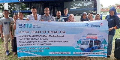 Berikan Pelayanan Kesehatan Gratis ke Warga Kampit, Mobil Sehat PT Timah Tbk Diharapkan Datang Kembali