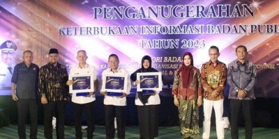 Bappeda, Dinas Pertanian & Ketahanan Pangan dan Dinas Sosial & Pemberdayaan Masyarakat Desa, OPD Pemprov Babel Tiga Besar Penerima Penghargaan Di Penganugerahan Keterbukaan Informasi 2023