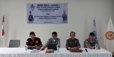 Rakerda Ke-1 PJS Bangka Belitung,  Mahmud Marhaba dan Rikky Fermana Semangati  Peserta Uji Kompetensi Wartawan